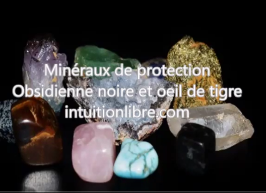 Minéraux de protection Obsidienne noire et oeil de tigre