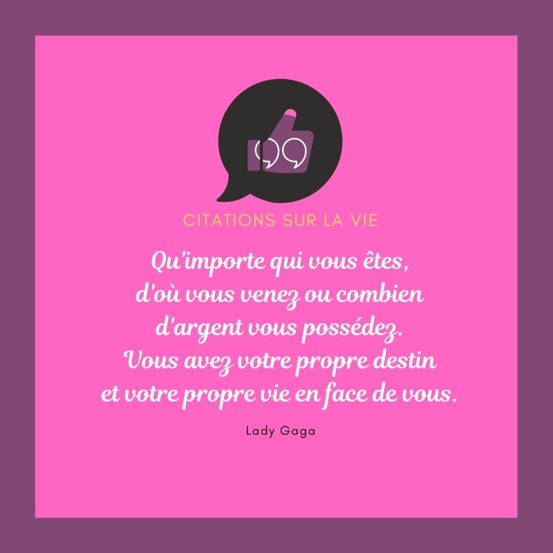 Citation positive sur la vie et le destin