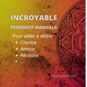 Incroyable pendentif Mandala - Chance et réussite